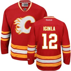 Jarome Iginla Calgary Flames Reebok Authentic Third Jersey (Red)