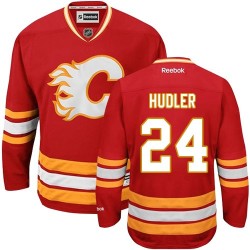 Jiri Hudler Calgary Flames Reebok Authentic Third Jersey (Red)