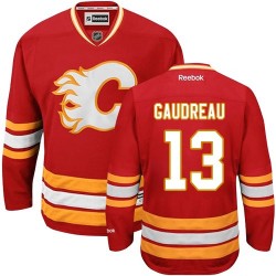 Johnny Gaudreau Calgary Flames Reebok Authentic Third Jersey (Red)