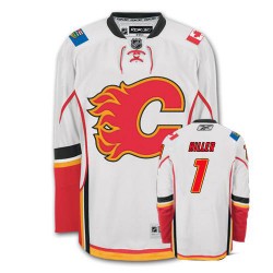 Jonas Hiller Calgary Flames Reebok Authentic Away Jersey (White)