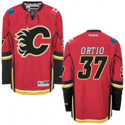 Joni Ortio Calgary Flames Reebok Authentic Home Jersey (Red)