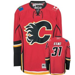 Karri Ramo Calgary Flames Reebok Authentic Home Jersey (Red)