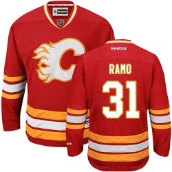 Karri Ramo Calgary Flames Reebok Authentic Third Jersey (Red)