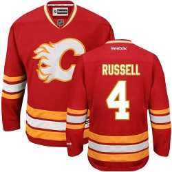 Kris Russell Calgary Flames Reebok Authentic Third Jersey (Red)
