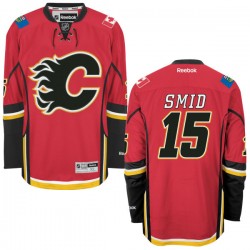Ladislav Smid Calgary Flames Reebok Premier Home Jersey (Red)
