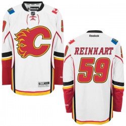 Max Reinhart Calgary Flames Reebok Premier Away Jersey (White)