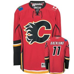 Mikael Backlund Calgary Flames Reebok Authentic Home Jersey (Red)