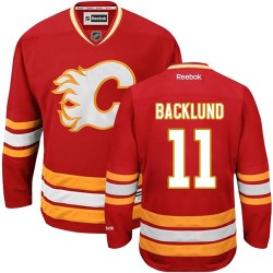 Mikael Backlund Calgary Flames Reebok Authentic Third Jersey (Red)