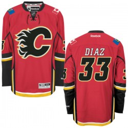 Raphael Diaz Calgary Flames Reebok Authentic Home Jersey (Red)