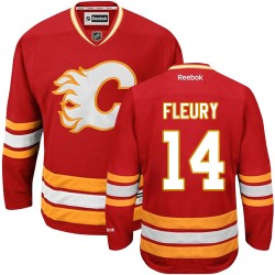 Theoren Fleury Calgary Flames Reebok Authentic Third Jersey (Red)