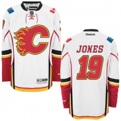 David Jones Calgary Flames Reebok Authentic Away Jersey (White)