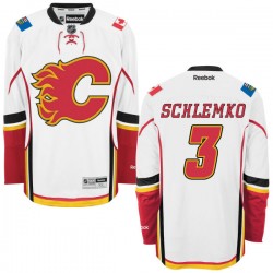David Schlemko Calgary Flames Reebok Authentic Away Jersey (White)