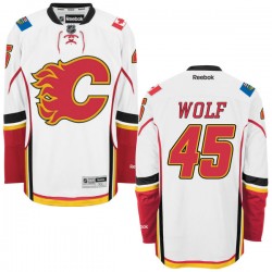 David Wolf Calgary Flames Reebok Premier Away Jersey (White)