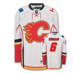 Dennis Wideman Calgary Flames Reebok Authentic Away Jersey (White)