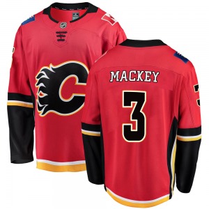 Connor Mackey Calgary Flames Fanatics Branded Youth Breakaway Home Jersey (Red)