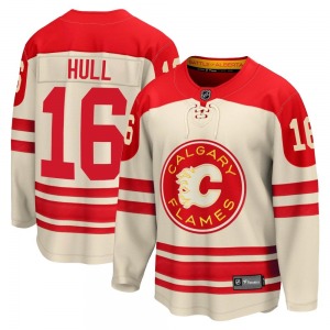 Brett Hull Calgary Flames Fanatics Branded Premier Breakaway 2023 Heritage Classic Jersey (Cream)