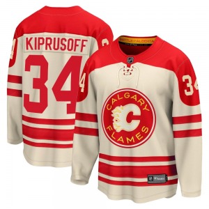 Miikka Kiprusoff Calgary Flames Fanatics Branded Premier Breakaway 2023 Heritage Classic Jersey (Cream)