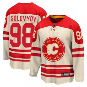 Ilya Solovyov Calgary Flames Fanatics Branded Premier Breakaway 2023 Heritage Classic Jersey (Cream)