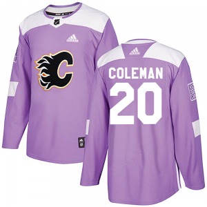 Blake Coleman Calgary Flames Adidas Authentic Fights Cancer Practice Jersey (Purple)