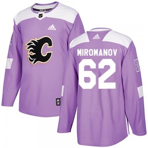 Daniil Miromanov Calgary Flames Adidas Authentic Fights Cancer Practice Jersey (Purple)