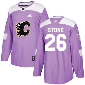 Michael Stone Calgary Flames Adidas Authentic Fights Cancer Practice Jersey (Purple)