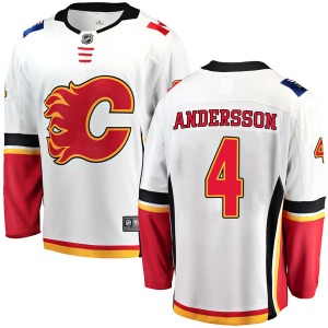 Rasmus Andersson Calgary Flames Fanatics Branded Youth Breakaway Away Jersey (White)