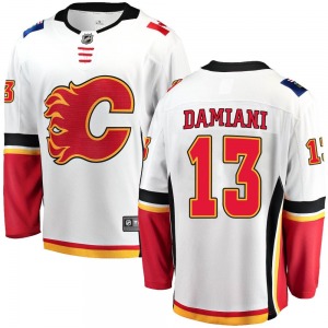 Riley Damiani Calgary Flames Fanatics Branded Youth Breakaway Away Jersey (White)