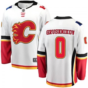 Artem Grushnikov Calgary Flames Fanatics Branded Youth Breakaway Away Jersey (White)