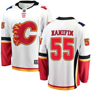 Noah Hanifin Calgary Flames Fanatics Branded Youth Breakaway Away Jersey (White)