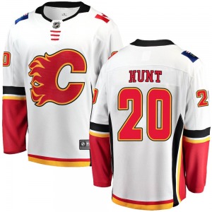 Dryden Hunt Calgary Flames Fanatics Branded Youth Breakaway Away Jersey (White)