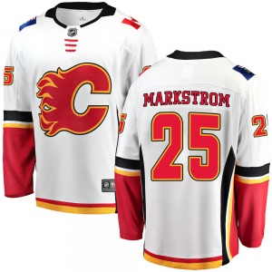 Jacob Markstrom Calgary Flames Fanatics Branded Youth Breakaway Away Jersey (White)