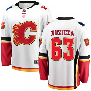 Adam Ruzicka Calgary Flames Fanatics Branded Youth Breakaway Away Jersey (White)