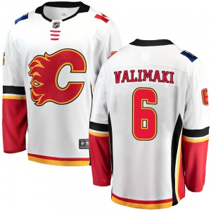 Juuso Valimaki Calgary Flames Fanatics Branded Youth Breakaway Away Jersey (White)