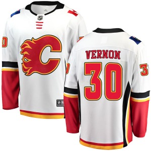 Mike Vernon Calgary Flames Fanatics Branded Youth Breakaway Away Jersey (White)
