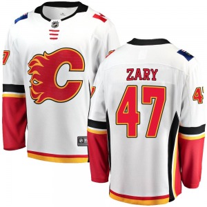 Connor Zary Calgary Flames Fanatics Branded Youth Breakaway Away Jersey (White)