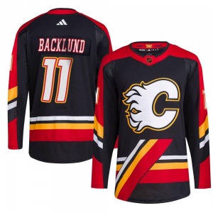 Mikael Backlund Calgary Flames Adidas Authentic Reverse Retro 2.0 Jersey (Black)