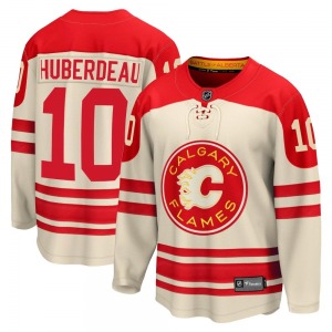 Jonathan Huberdeau Calgary Flames Fanatics Branded Youth Premier Breakaway 2023 Heritage Classic Jersey (Cream)