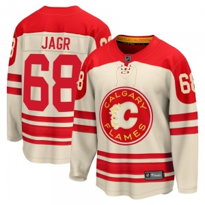 Jaromir Jagr Calgary Flames Fanatics Branded Youth Premier Breakaway 2023 Heritage Classic Jersey (Cream)