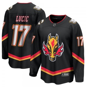 Milan Lucic Calgary Flames Fanatics Branded Premier Breakaway 2022/23 Alternate Jersey (Black)
