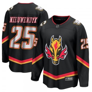 Joe Nieuwendyk Calgary Flames Fanatics Branded Premier Breakaway 2022/23 Alternate Jersey (Black)