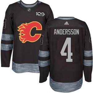 Rasmus Andersson Calgary Flames Youth Authentic 1917-2017 100th Anniversary Jersey (Black)
