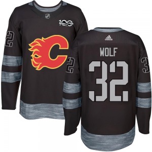 Dustin Wolf Calgary Flames Youth Authentic 1917-2017 100th Anniversary Jersey (Black)