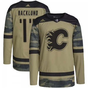 Mikael Backlund Calgary Flames Adidas Youth Authentic Military Appreciation Practice Jersey (Camo)