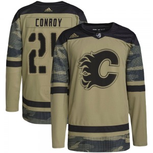 Craig Conroy Calgary Flames Adidas Youth Authentic Military Appreciation Practice Jersey (Camo)