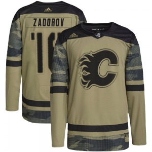 Nikita Zadorov Calgary Flames Adidas Youth Authentic Military Appreciation Practice Jersey (Camo)