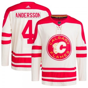 Rasmus Andersson Calgary Flames Adidas Youth Authentic 2023 Heritage Classic Primegreen Jersey (Cream)