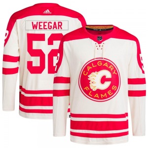 MacKenzie Weegar Calgary Flames Adidas Youth Authentic 2023 Heritage Classic Primegreen Jersey (Cream)