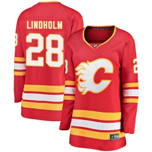 Elias Lindholm Calgary Flames Fanatics Branded Women's Breakaway Alternate Jersey (Red)