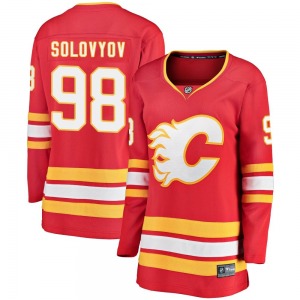 Ilya Solovyov Calgary Flames Fanatics Branded Women's Breakaway Alternate Jersey (Red)
