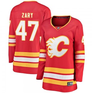 Connor Zary Calgary Flames Fanatics Branded Women's Breakaway Alternate Jersey (Red)